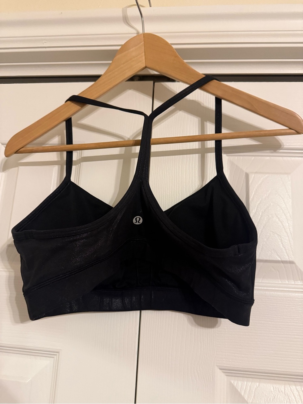 lululemon athletica Black Shimmer Thin-Strap Sports Bra - Picture 3 of 5
